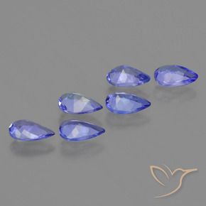 2.15 ct natürliche Intensives Violettblau Tansanit-Edelsteine, Birnenform, VS