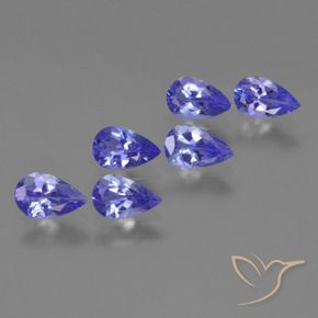 2.21 ct natürliche Intensives Violettblau Tansanit-Edelsteine, Birnenform, VVS-VS