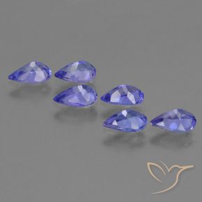 2.21 ct natürliche Intensives Violettblau Tansanit-Edelsteine, Birnenform, VVS-VS