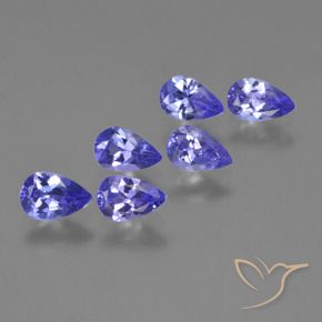 2.24 ct natürliche Intensives Violettblau Tansanit-Edelsteine, Birnenform, VVS-VS