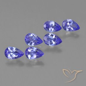 2.28 ct natürliche Intensives Violettblau Tansanit-Edelsteine, Birnenform, VS