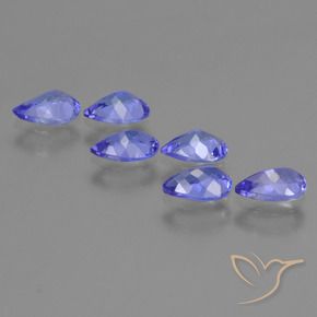 2.28 ct natürliche Intensives Violettblau Tansanit-Edelsteine, Birnenform, VS