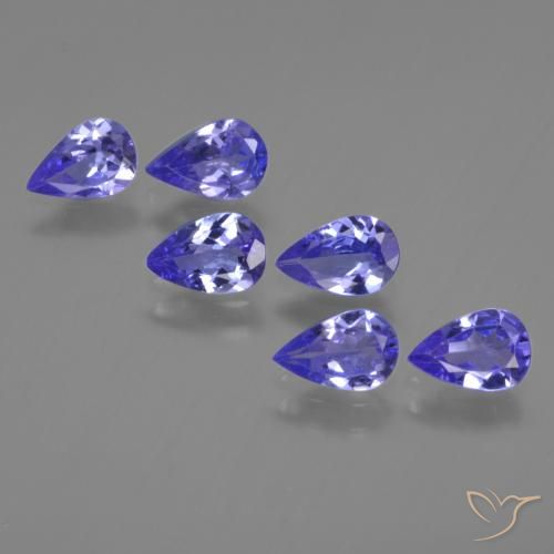 2.17ctw Natürlicher Intensives Violettblau Tansanit, Birnenform, VS