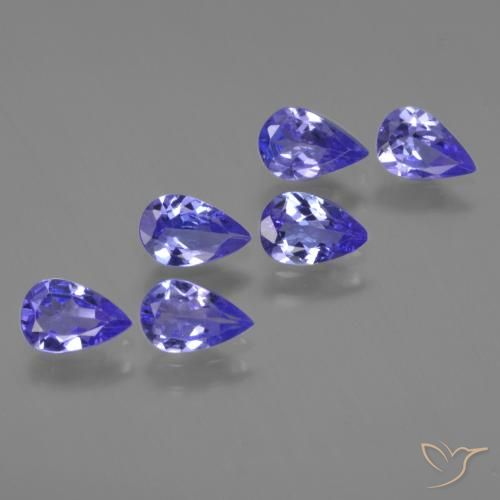 2.17 ct natürliche Intensives Violettblau Tansanit-Edelsteine, Birnenform, VS