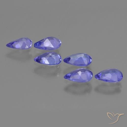 2.17 ct natürliche Intensives Violettblau Tansanit-Edelsteine, Birnenform, VS