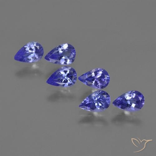 2.39 ct natürliche violett-blau Tansanit-Edelsteine, Birnenform, VVS-VS