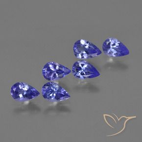 2.39 ct natürliche violett-blau Tansanit-Edelsteine, Birnenform, VVS-VS
