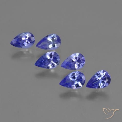 2.38ctw Natürlicher violett-blau Tansanit, Birnenform, VVS-VS