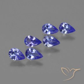 2.28 ct natürliche violett-blau Tansanit-Edelsteine, Birnenform, VS