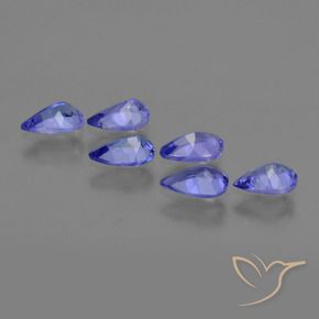 2.28 ct natürliche violett-blau Tansanit-Edelsteine, Birnenform, VS
