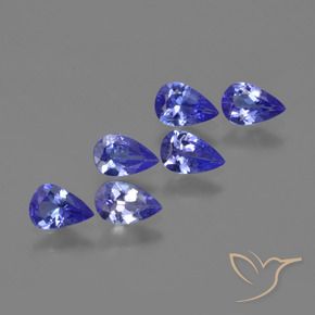 2.15 ct natürliche violett-blau Tansanit-Edelsteine, Birnenform, VS