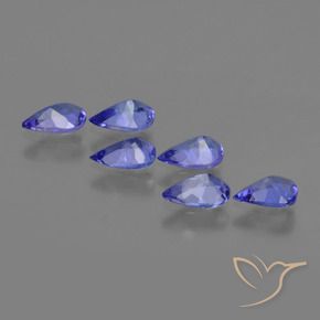 2.15 ct natürliche violett-blau Tansanit-Edelsteine, Birnenform, VS