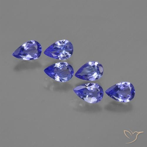2.12ctw Natürlicher violett-blau Tansanit, Birnenform, VS