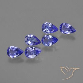 2.12 ct natürliche violett-blau Tansanit-Edelsteine, Birnenform, VS