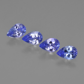 1.78 ct natürliche violett-blau Tansanit-Edelsteine, Birnenform, VS
