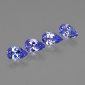 1.78 ct natürliche violett-blau Tansanit-Edelsteine, Birnenform, VS