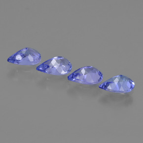 1.78 ct natürliche violett-blau Tansanit-Edelsteine, Birnenform, VS