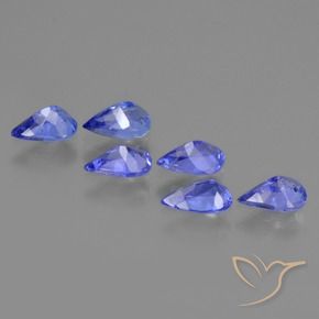 2.12 ct natürliche violett-blau Tansanit-Edelsteine, Birnenform, VS