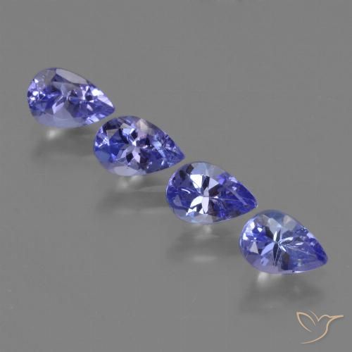 1.81ctw Natürlicher Intensives Violettblau Tansanit, Birnenform, VS