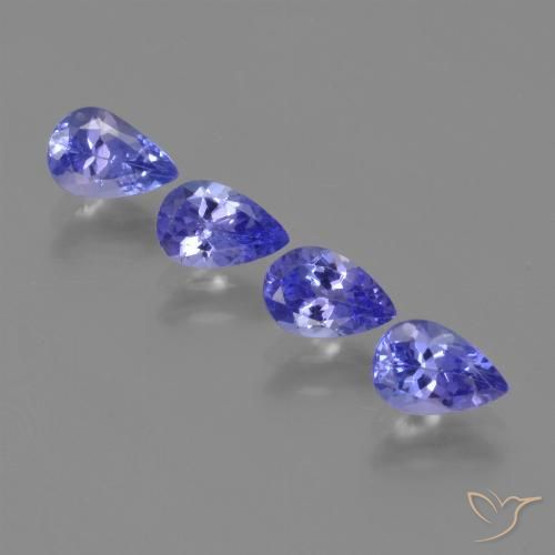 1.94ctw Natürlicher Intensives Violettblau Tansanit, Birnenform, VS