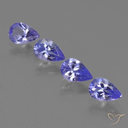 1.65ctw Natürlicher Intensives Violettblau Tansanit, Birnenform, VS