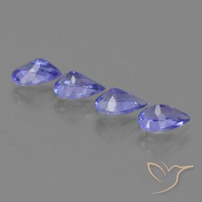 1.65 ct natürliche Intensives Violettblau Tansanit-Edelsteine, Birnenform, VS