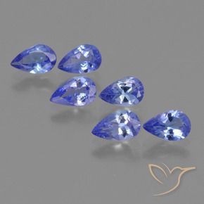 2.19 ct natürliche tiefviolett-blau Tansanit-Edelsteine, Birnenform, VS