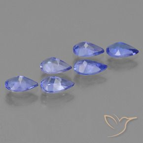2.19 ct natürliche tiefviolett-blau Tansanit-Edelsteine, Birnenform, VS