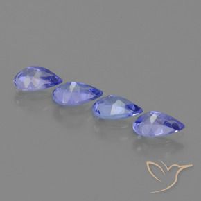 1.67 ct natürliche Intensives Violettblau Tansanit-Edelsteine, Birnenform, VVS-VS