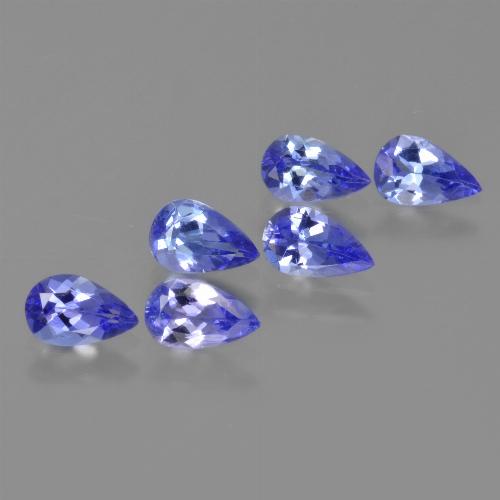 2.02 ct natürliche tiefviolett-blau Tansanit-Edelsteine, Birnenform, VS