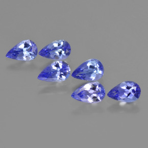 2.02 ct natürliche tiefviolett-blau Tansanit-Edelsteine, Birnenform, VS