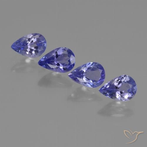 1.41ctw Natürlicher violett-blau Tansanit, Birnenform, VS