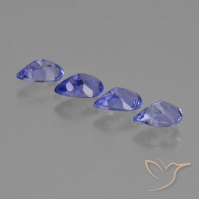 1.41 ct natürliche violett-blau Tansanit-Edelsteine, Birnenform, VS