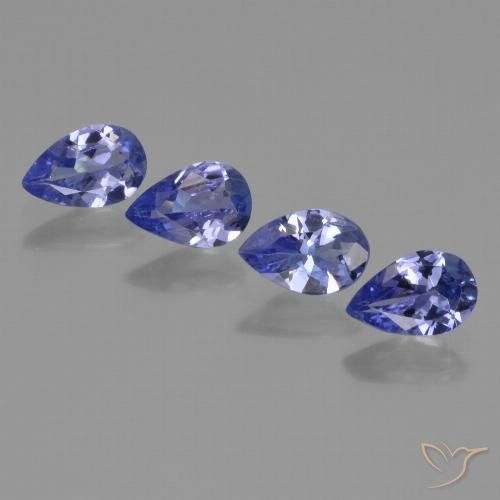 1.40ctw Natürlicher violett-blau Tansanit, Birnenform, VS