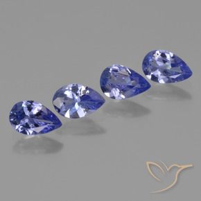 1.40 ct natürliche violett-blau Tansanit-Edelsteine, Birnenform, VS