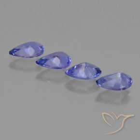 1.40 ct natürliche violett-blau Tansanit-Edelsteine, Birnenform, VS