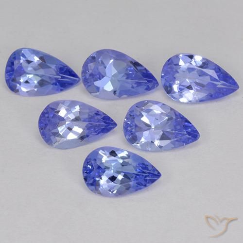 2.07 ct natürliche Mittelblau Tansanit-Edelsteine, Birnenform, VS