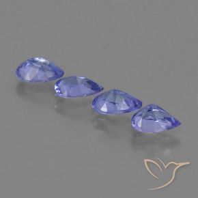 1.48 ct natürliche Intensives Violettblau Tansanit-Edelsteine, Birnenform, VS