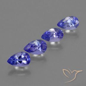 1.70 ct natürliche Intensives Violettblau Tansanit-Edelsteine, Birnenform, VS