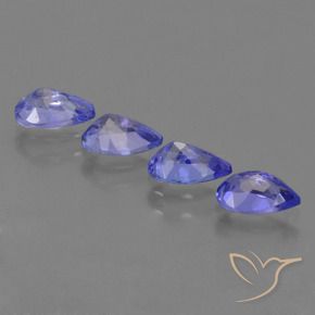 1.70 ct natürliche Intensives Violettblau Tansanit-Edelsteine, Birnenform, VS