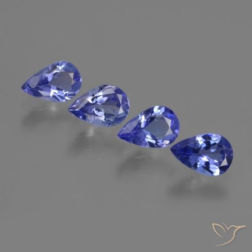1.76ctw Natürlicher Tiefviolettes Blau Tansanit, Birnenform, VS