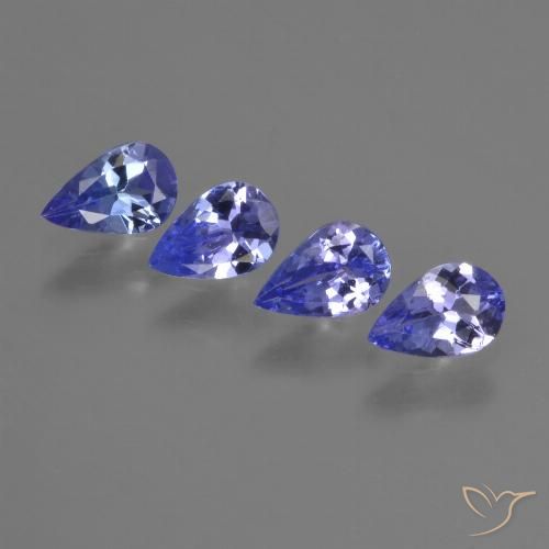 1.34ctw Natürlicher Intensives Violettblau Tansanit, Birnenform, VS