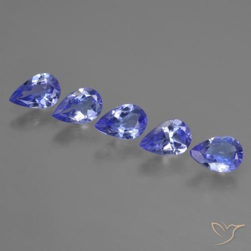 2.19 ct natürliche violett-blau Tansanit-Edelsteine, Birnenform, VS