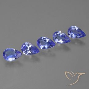 2.19 ct natürliche violett-blau Tansanit-Edelsteine, Birnenform, VS