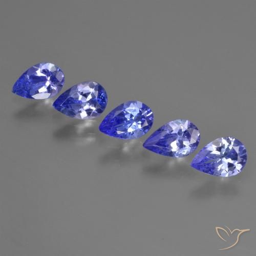 1.94ctw Natürlicher tiefviolett-blau Tansanit, Birnenform, VS