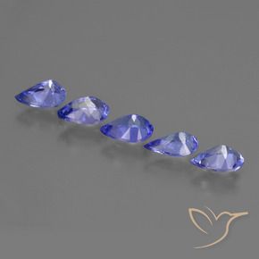 1.94 ct natürliche tiefviolett-blau Tansanit-Edelsteine, Birnenform, VS
