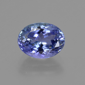 1,95 ctw natürlicher blauer Tansanit, Oval Schliff, VVS