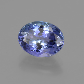 1,95 ctw natürlicher blauer Tansanit, Oval Schliff, VVS