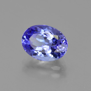 2,22 ctw natürlicher blauer Tansanit, Oval Schliff, VVS