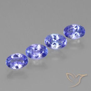 1.91 ct natürliche violett-blau Tansanit-Edelsteine, Oval, VVS-VS
